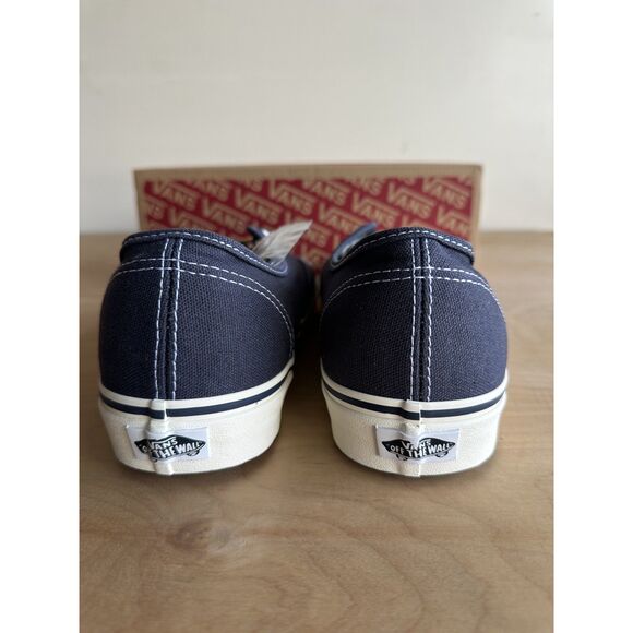 NWT 2021 Vans x J.Crew Authentic Worn Navy Canvas Sneakers Men’s 11.5 Shoes main image 4